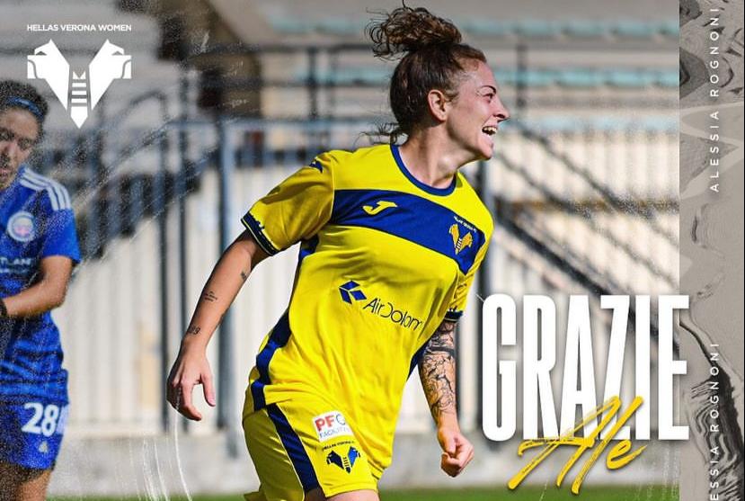 Hellas Verona Women, bomber Alessia Rognoni saluta e ringrazia il club: il messaggio social