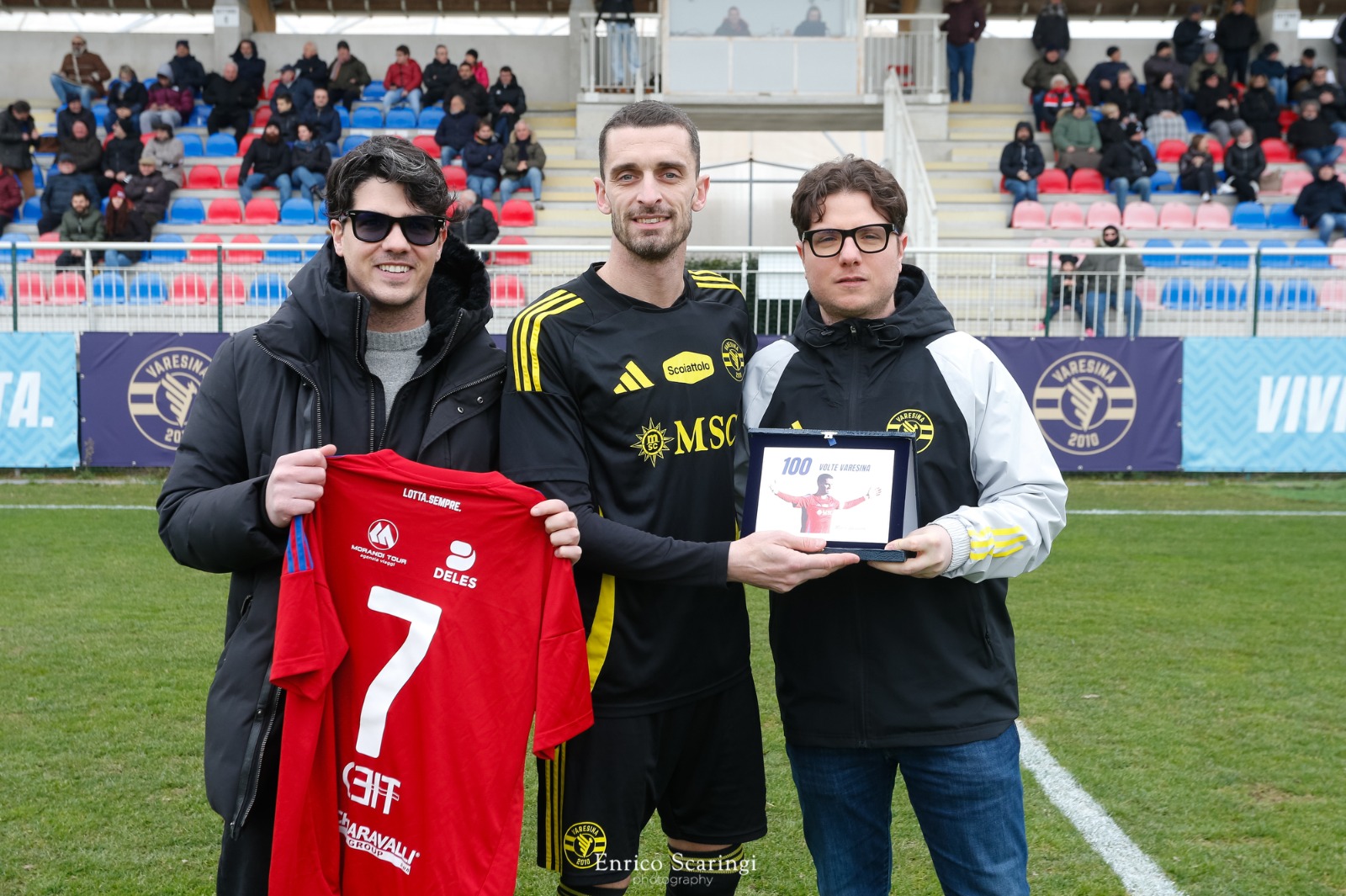Varesina, terza vittoria di fila e premiazione a Gasparri per le oltre 100 presenze in rossoblu: domenica di gioia a Venegono